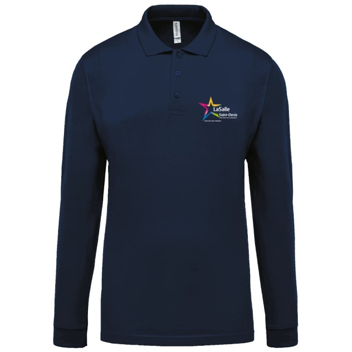 Polo manches longues Enfant/Homme Marine