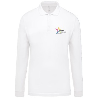 Polo manches longues Enfant/Homme Blanc